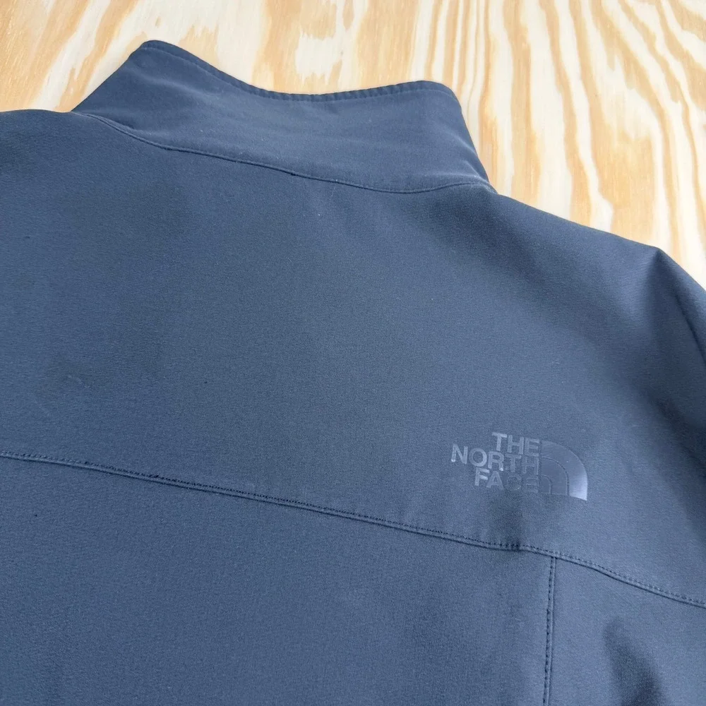 The North Face WindWall Softshell Jacket Mens Black Full Zip Mock Neck Coat